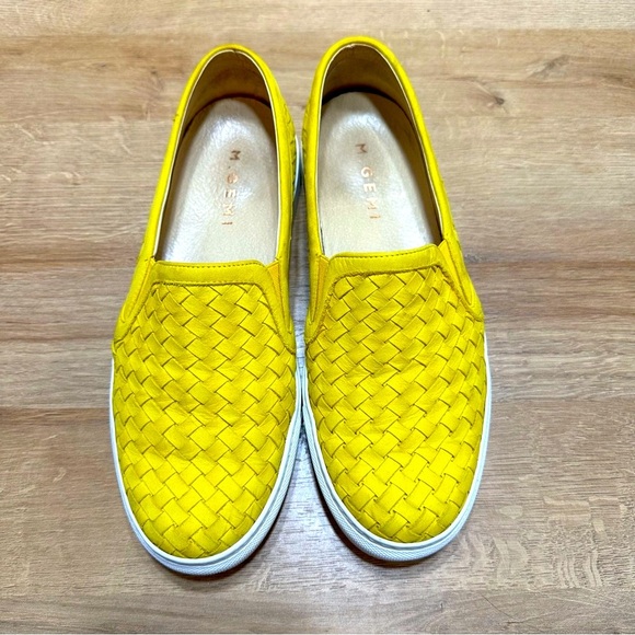 M. Gemi  The Cerchio Leather Slip on Sneaker Yellow - Picture 1 of 8